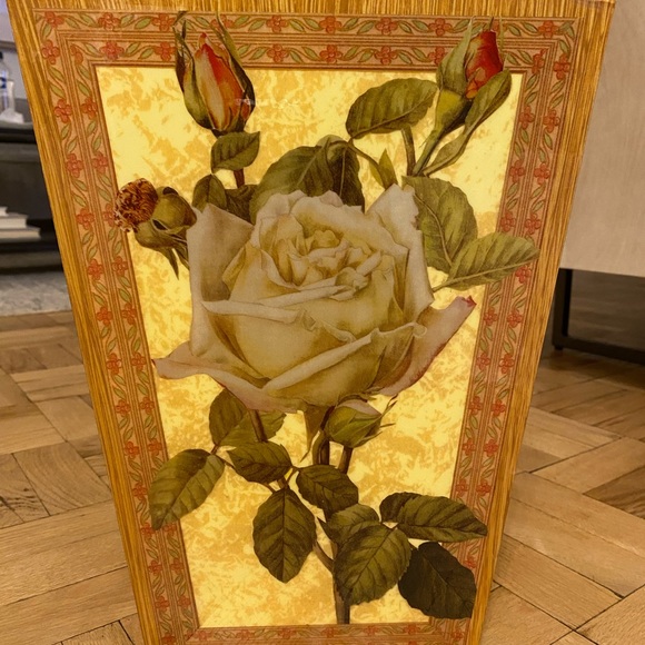Signed Annie Modica Wastebasket, “Grandma’s Roses”. Handmade in San Rafael, CA. - Picture 6 of 7
